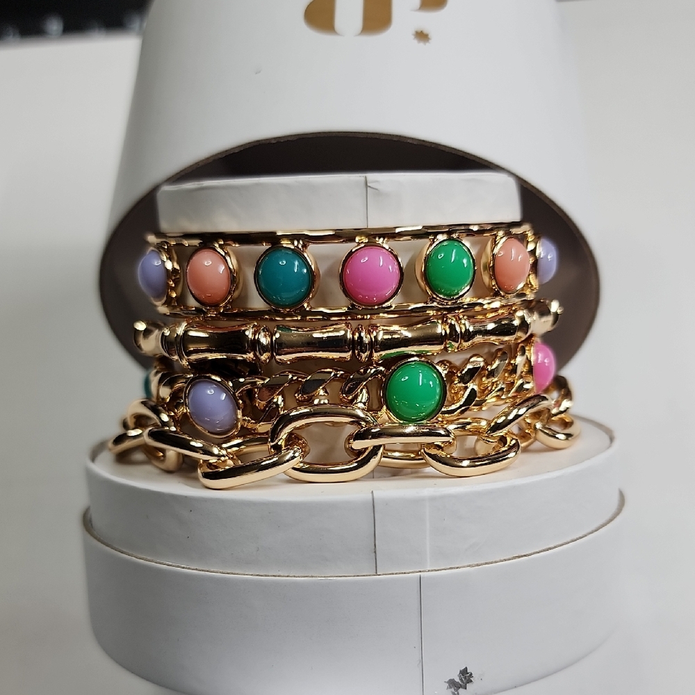 BP Stacks Gold Multi-Color Bracelet Set